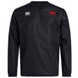 The Nebraska Youth Rugby Association Club Vaposhield Contact Top by EMB Canterbury is a black long-sleeve top with durable Vaposhield technology, Canterbury logo on the right chest, and red NYRA Rugby logo on the left.