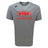 The Nebraska Youth Rugby Association Tempo Vapodri T-Shirt by WRS Canterbury is a gray, moisture-wicking tee with short sleeves, a red NYRA logo, Nebraska map outline, and "Nebraska Youth Rugby Association" on the front.