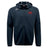 The Nebraska Youth Rugby Association Tempo Vapodri Full-Zip Hoodie by EMB Canterbury features a front hood, drawstrings, red NYRA logo on the chest, white Canterbury logo on the shoulder, and moisture-wicking comfort all day.
