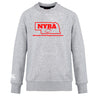 The Nebraska Youth Rugby Association Club Crew Sweatshirt by WRS Canterbury is an ultra-soft gray sweatshirt with a red "NYRA" logo, Nebraska outline, “Nebraska Youth Rugby Association” text, and an embroidered CCC logo on the front.