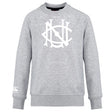 The UNC Rugby Club Crew Sweatshirt by WRS Canterbury features a large white embroidered CCC logo on the chest and a small white Canterbury logo on the left sleeve. This ultra-soft, light grey sweatshirt offers comfort and classic style.