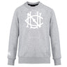 The UNC Rugby Club Crew Sweatshirt by WRS Canterbury features a large white embroidered CCC logo on the chest and a small white Canterbury logo on the left sleeve. This ultra-soft, light grey sweatshirt offers comfort and classic style.