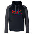 The WRS Canterbury Nebraska Youth Rugby Association Elite Training Hoody features "NYRA" and "Nebraska Youth Rugby Association" in red with a Nebraska outline and rugby ball graphic—ideal as a premium training hoody for athletes.