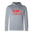 The Nebraska Youth Rugby Association Club Lightweight Hoodie by Canterbury from WRS Canterbury features a light gray design, red rugby ball logo on the front, and a handy kangaroo pocket.