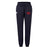 The Nebraska Youth Rugby Association Women's Leisure Sweatpant by EMB Canterbury features a navy blue color, drawstring waist, white Canterbury logo on the left, and red NYRA logo on the right thigh—crafted for comfort.
