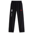 The EMB Canterbury Nebraska Youth Rugby Association Cuffed Hem Stadium Pant features an elastic waistband, cuffed hems, white branding on the left leg, and a red logo on the right leg—ideal for youth sport or casual wear.