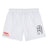 The Nebraska Youth Rugby Association Tactic Short by EMB Canterbury features an elastic waistband, a bold black logo on one leg, and a red NYRA logo on the other—ideal for training or as classic rugby shorts.
