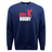 Vintage WRS Augusta USA Rugby Throwback Fleece crewneck sweatshirt in navy featuring the iconic USAR logo.