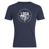 The League of Gentleman Adventurers Club Plain Tee by WRS Canterbury is a navy cotton-blend shirt with a white compass logo, “League of Gentleman Adventurers LOGA,” and “EST. 2019.” A stylish customizable tee for adventurers.