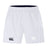 The EMB Canterbury League of Gentleman Adventurers Advantage Short 2.0 features recycled fabric, an elastic waistband, side pockets, and two logos: black on the left leg and white on the right leg.