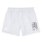 The EMB Canterbury League of Gentleman Adventurers Tactic Short features white athletic shorts with an elastic waistband, black abstract logo on the right leg, and a round "LOGA" watermark on the left—ideal for gym or rugby.