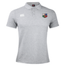 NYC British and Irish Selects Waimak Polo by Canterbury, made from a soft cotton-polyester blend, showcases the iconic rugby logo on the left chest and a small Canterbury logo on the right chest.