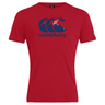 The Canterbury New Zealand CCC Flag Club T-Shirt by WRS Canterbury features a blue interlocked C's logo and a New Zealand flag, showcasing authentic Canterbury branding.