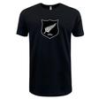 Nations of Rugby Vintage New Zealand Supersoft Tee with a white Rugby shield emblem featuring a fern leaf and the year 1884 by WRS LAT.