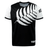 A black and white t-shirt featuring a large white fern leaf design across the front, with "New Zealand" text partially visible at the collar and "Rugby" text on the right sleeve, this **Nations of Rugby New Zealand 7s Rugby Flag Supporters Jersey** by **Admiral** is perfect for 7s rugby supporters.