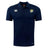 The navy blue Noble Street College Prep Club Dry Polo by EMB Canterbury showcases a tiger logo on the chest, Canterbury branding on the right side, and features Vapodri Technology for enhanced breathability.