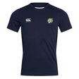 The Noble Street College Prep Club Dry Tee by EMB Canterbury is a navy blue sports jersey with CCC branding, featuring a Canterbury logo on the left chest and a tiger emblem on the right. Designed with Vapodri Technology for breathability.