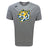 The Noble Street College Prep Tempo Vapodri T-Shirt by WRS Canterbury is a gray sports tee showcasing a stylized tiger head logo in yellow, blue, and white on the front. With VapoDri technology, it offers moisture-wicking comfort for any activity.