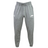 The Omaha GOATS Rugby Leisure Sweatpant by EMB Canterbury showcases gray sweatpants made from recycled polyester and organic cotton, complete with an elastic waistband, drawstring, ribbed ankle cuffs, and logos on the upper thigh areas.