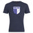 Navy blue "OMBAC Rugby Club Crest Plain Tee" by WRS Canterbury, crafted from a premium cotton-heavy blend, featuring a shield design with a white and blue "OMBAC Rugby" logo on the front.
