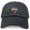 The EMB S&S Activewear Omaha Beavers RFC Adult Low-Profile Cotton Twill Dad Cap features a bold embroidered beaver head and team logo on black cotton twill.