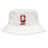 The EMB S&S Activewear Ohio State University Alumni Crusher Bucket Cap features the Ohio State Rugby logo and "OSU Rugby 1966" in red and green, offering classic style and sun protection on or off the field.