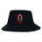The EMB S&S Activewear Ohio State University Alumni Crusher Bucket Cap features a red "O," green leaf, and "OSU Rugby 1966" plus "Ohio State Rugby" in red for classic style and sun protection.
