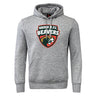 The Omaha Beavers RFC Club Hoodie by WRS Canterbury is a gray hoodie with a front pocket and a bold "Omaha R.F.C. Beavers" chest logo.