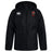 The EMB Canterbury Ohio State University Alumni Club Vaposhield Stadium Jacket features a black hood, zip front, the Canterbury logo on the right chest, and a red and green embroidered club emblem on the left chest.
