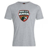 The Omaha Beavers RFC Club Plain Tee by WRS Canterbury is a gray cotton blend shirt featuring the club’s stylized beaver head logo and bold chest text.