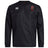 The Ohio State University Alumni Club Vaposhield Contact Top by EMB Canterbury is a black long-sleeve pullover with a right chest Canterbury logo, red and white embroidered emblem, and water-repellent Vaposhield technology—perfect rugby gear.