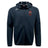 The Ohio State University Alumni Tempo Vapodri Full-Zip Hoodie by EMB Canterbury features a hood, Canterbury logo on the right shoulder, red and green patch on the left chest, and moisture-wicking fabric for comfort.
