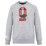 The Ohio State University Alumni Club Crew Sweatshirt by WRS Canterbury is ultra soft, gray, features the OSU Rugby 1966 logo, a buckeye leaf, "Ohio State Rugby" in red, and an embroidered CCC logo.