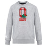 The Ohio State University Alumni Club Crew Sweatshirt by WRS Canterbury is ultra soft, gray, features the OSU Rugby 1966 logo, a buckeye leaf, "Ohio State Rugby" in red, and an embroidered CCC logo.