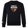 The Omaha Beavers RFC Club Crew Sweatshirt by WRS Canterbury is an ultra-soft sweatshirt featuring the Omaha R.F.C. Beavers beaver head logo on the chest and an embroidered CCC logo on the left sleeve.