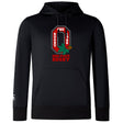 The Ohio State University Alumni Club Lightweight Hoodie by WRS Canterbury features a red and white Rugby logo with a buckeye leaf and nut graphic on the front, plus a handy kangaroo pocket.