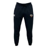 The Omaha Beavers RFC Leisure Sweatpant by EMB Canterbury features a drawstring waist, sustainable fleece, a white Canterbury logo on the left thigh, and a red and white Beavers emblem on the right thigh.