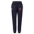 The Ohio State University Alumni Women's Leisure Sweatpant by EMB Canterbury features a drawstring waist, white CCC logo on the left hip, and a red, green, and white crest on the right thigh—perfect for comfort and style.