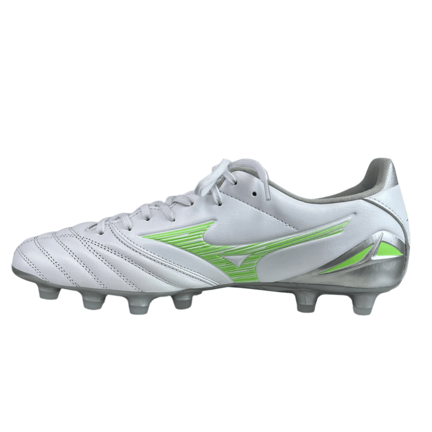 Morelia Neo IV Pro FG by Mizuno - White/Green Gecko / World Rugby Shop Morelia Neo IV Pro FG by Mizuno - White/Green Gecko / World Rugby Shop