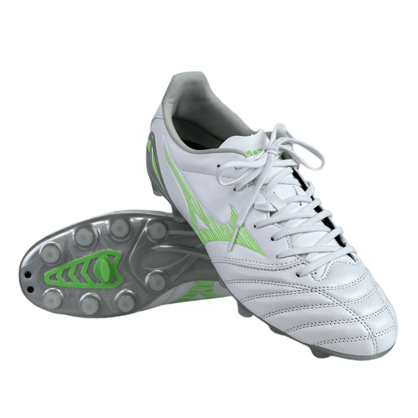 Morelia Neo IV Pro FG by Mizuno - White/Green Gecko / World Rugby Shop
