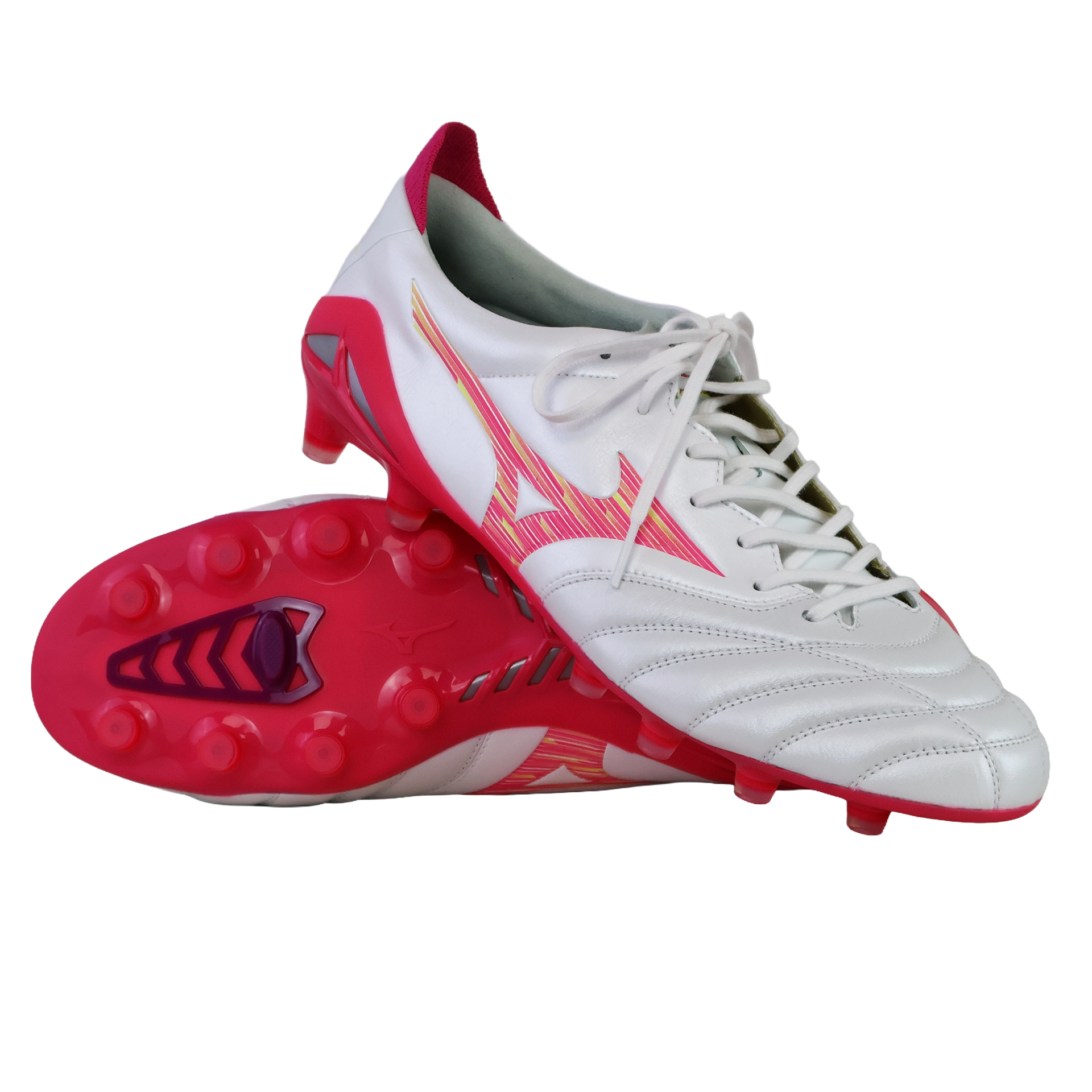 Mizuno Morelia Neo IV FG - White/Pink Tetra/Fuchsia Purple / World