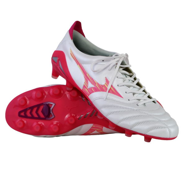 Mizuno Morelia Neo IV FG - White/Pink Tetra/Fuchsia Purple / World