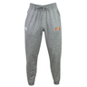 The Potomac Exiles Leisure Sweatpant by EMB Canterbury features a drawstring waist and is crafted from recycled polyester, with a logo showcasing red, green, and yellow details on one side and a white emblem on the other.