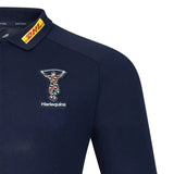 Show your support in style with the Harlequins 26/27 Off Pitch Polo by Castore. Featuring a navy blue collared design, an official Harlequins rugby logo on the chest, and a distinctive yellow DHL sponsor patch on the collar, this men’s polo is a must-have for any fan’s wardrobe. Crafted by Castore, it offers both comfort and contemporary style—making it the perfect Harlequins Travel Polo for supporters on the move.