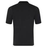 Back view of the Castore England 26/27 Off-Pitch Polo, short-sleeve style, shown in black against a white background.