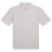 The England 26/27 Off-Pitch Polo by Castore features a light grey design with short sleeves, a collar, three buttons, and white embroidered logos—a rose, "O2," and stylized bird—ideal for an off-pitch England Rugby look.