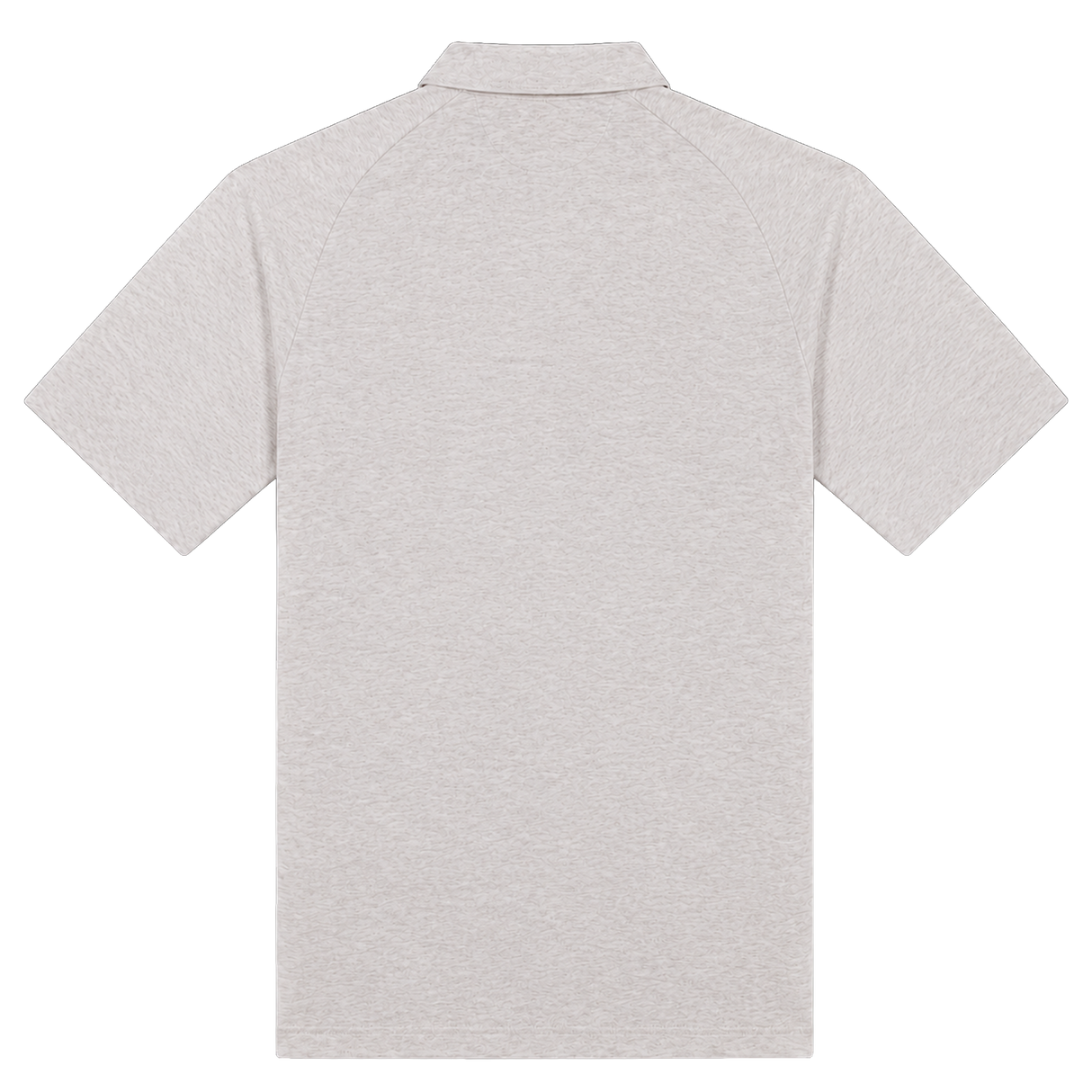 Back view of the England 26/27 Off-Pitch Polo by Castore, a short-sleeve light gray polo with a classic collar, laid flat on a white background.