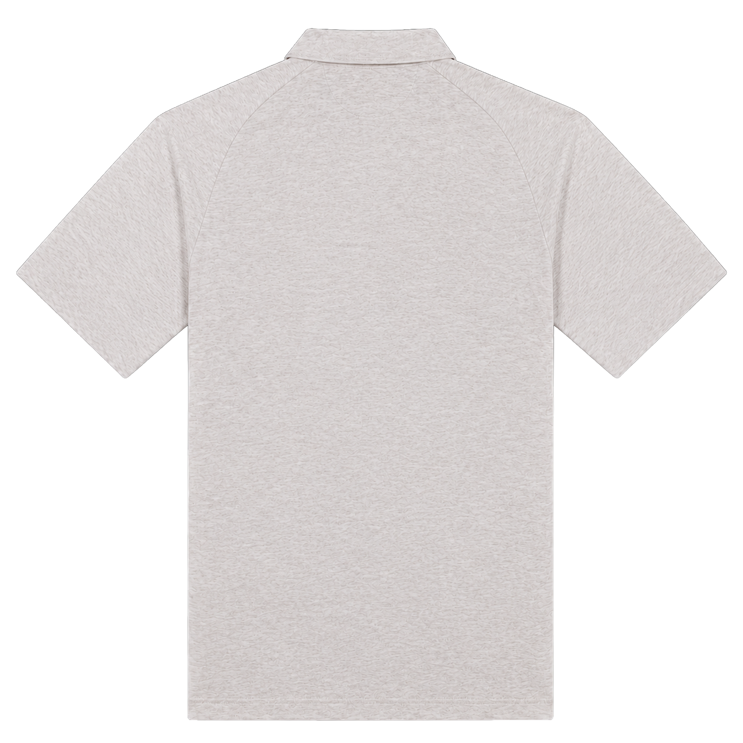 Back view of the England 26/27 Off-Pitch Polo by Castore, a short-sleeve light gray polo with a classic collar, laid flat on a white background.