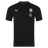 The England 26/27 Off-Pitch Tee by Castore is a black short-sleeve t-shirt with a white rose emblem, O2 sponsor logo, and Castore branding—ideal for any England Rugby supporter off the pitch.