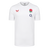 The England 26/27 Off-Pitch Tee by Castore features short sleeves, the iconic England rugby rose crest, O2 sponsor logo, and Castore branding—perfect for fans wanting an official off-pitch look.